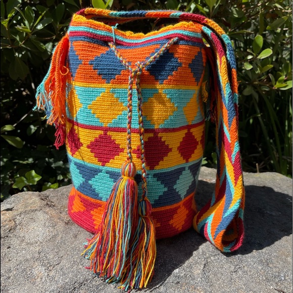 Wayuu Mochila Multicolor Bag NWT - Picture 2 of 8